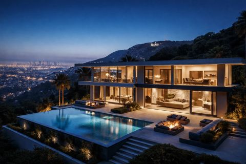 Voice and app smart glass control — clear-mode switchable smart film on a residential window ready for smartphone or voice triggering