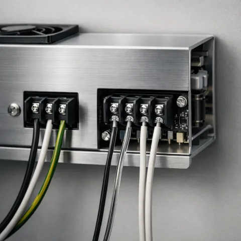 Properly installed PDLC power transformer and clean wiring driver setup for a switchable smart film system