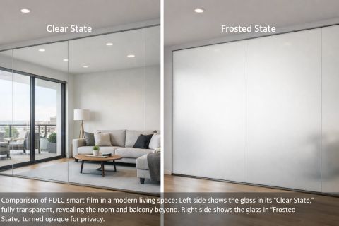 Common PDLC smart film questions answered — switchable film install on a Los Angeles commercial glass wall