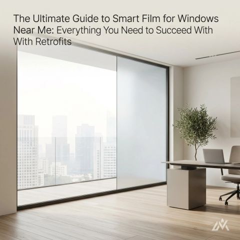 Smart film for existing windows — switchable film retrofit install on a residential window